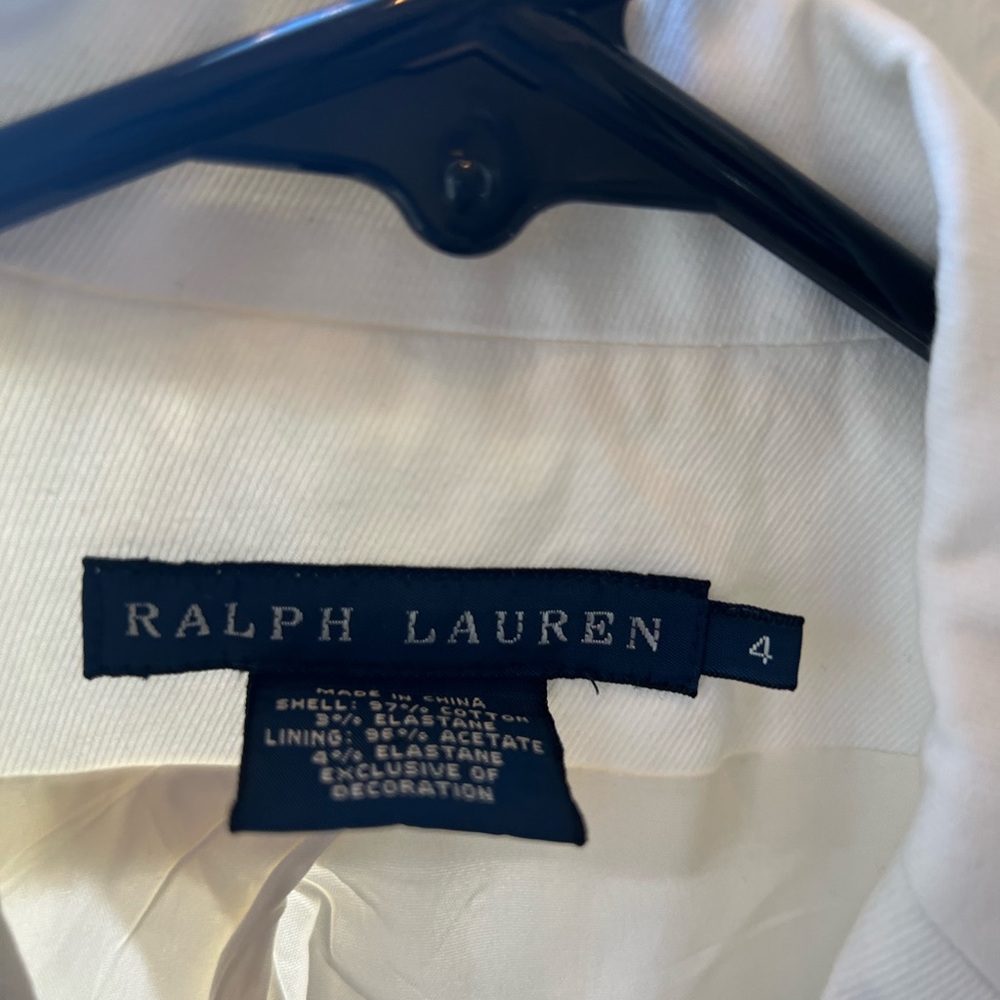 ⚓️ Ralph Lauren ⚓️White Blazer. Size 4 - Picture 6 of 6